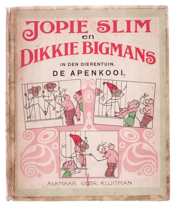 Jopie Slim en Dikkie Bigmans in den dierentuin [3], De apenkooi.