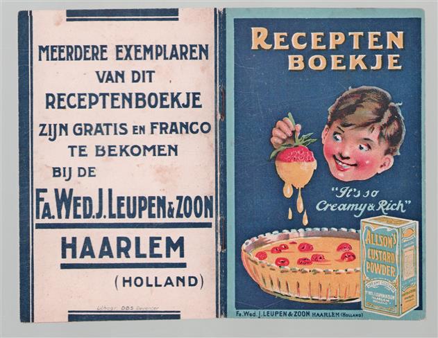 Enige recepten voor de bereiding van nagerechten met Allson s Custard Powder