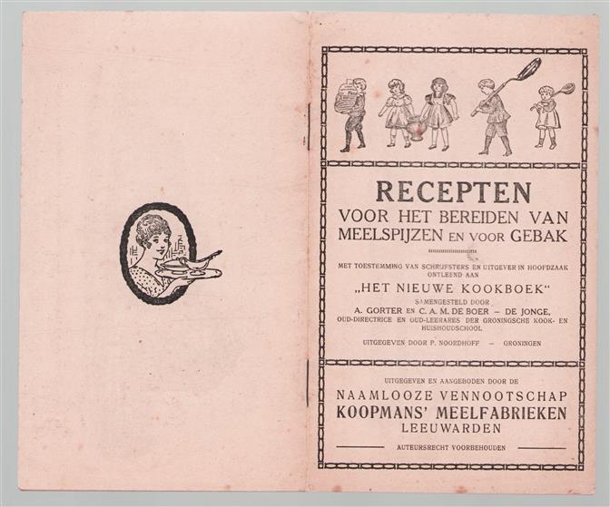 Recepten voor het bereiden van meelspijzen en voor gebak