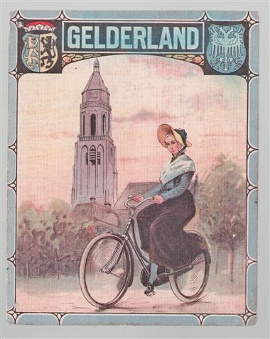 Provincie kaartje - Gelderland Antiek Fietskaartje
