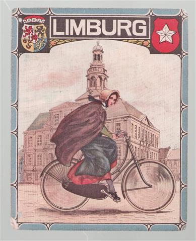 Provincie kaartje - Limburg Antiek Fietskaartje
