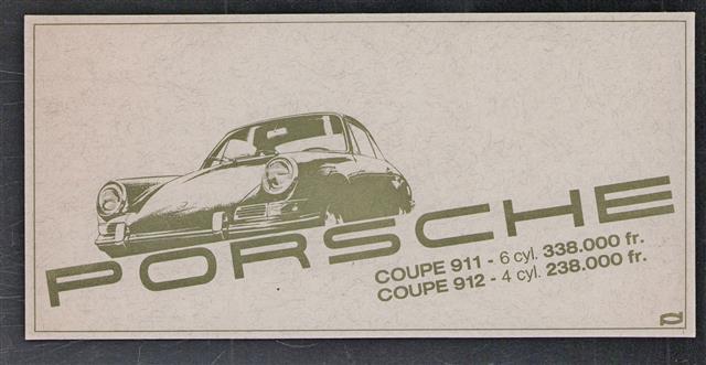 VLOEIBLAD - Porche Coupe 911 / 912