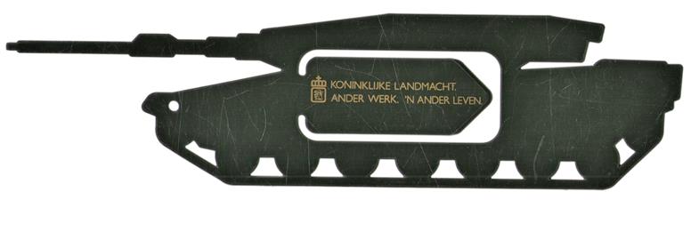 (boekenlegger ?? )  - Ander werk n Ander leven - Profiel aanzicht in plastic van een tank in Plastic 2mm dik
