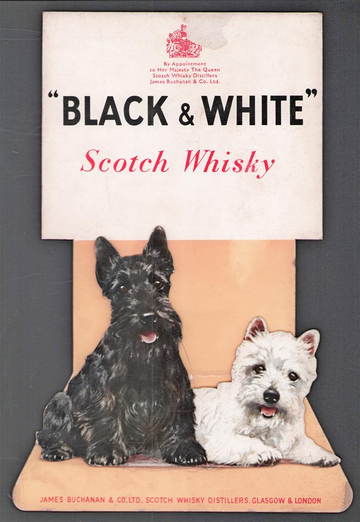 Toonbank rec;lame voor Black end White Scotch Whisky (karton openklap systeem