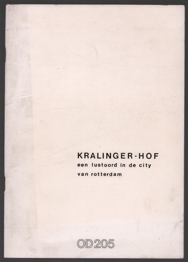 Kralinger-hof : een lustoord in de city van Rotterdam