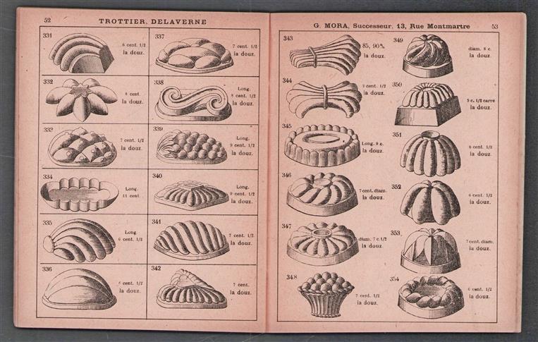 Catalogue - Fabricant special de moules en Fer Blanc pour la patisserie , la Confiserie et la charcuterie + bijgevoegde prijslijst