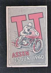 (SLUITZEGEL - POSTER STAMP) Sluitzegel TT Assen 25 Juni 1960