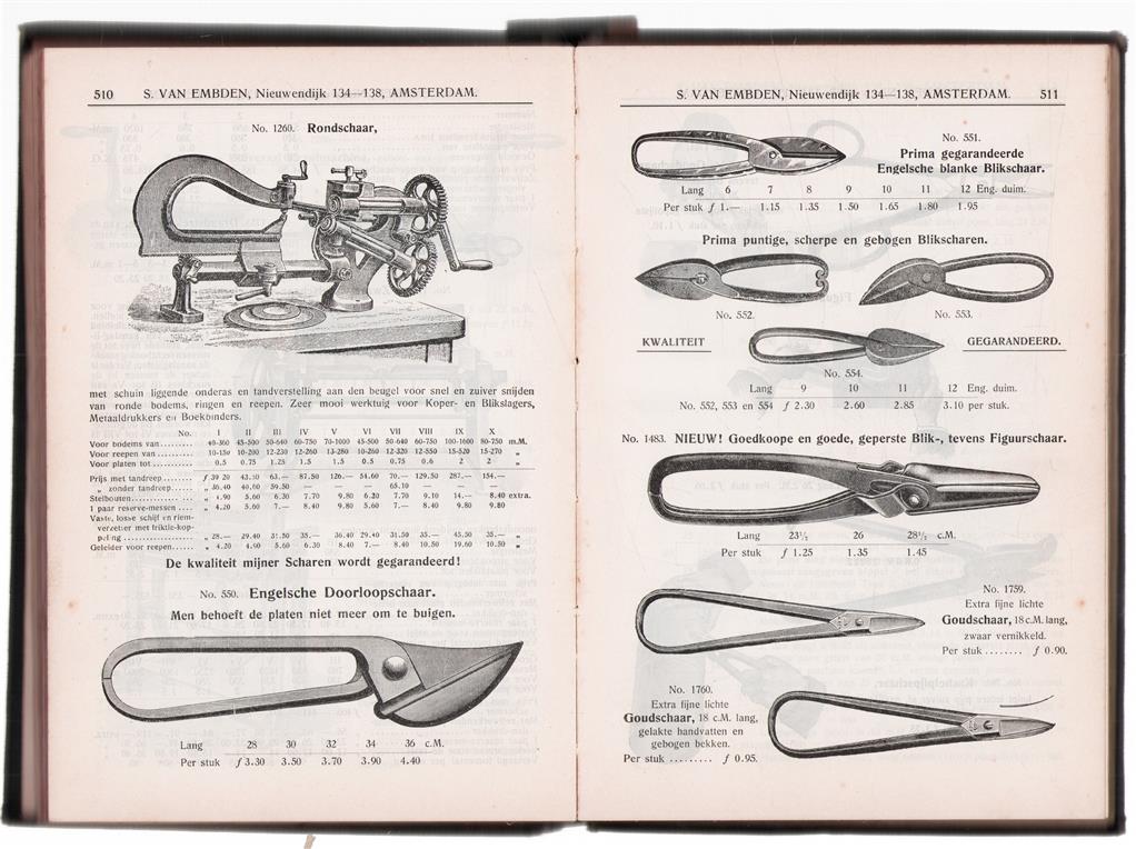 Prijscourant no. 27 van gereedschappen en machines.