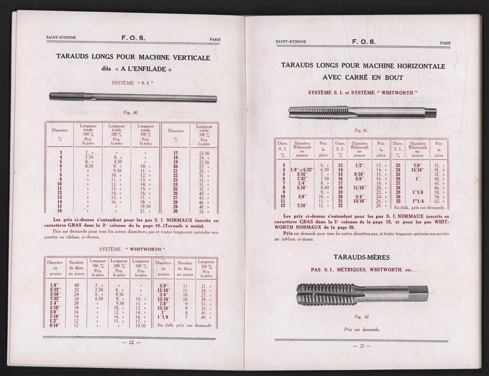 Outillage de precision. [catalogue] no 31, Fabrique d'outillage de Saint-Etienne, ancienne maison Ch. Beaudeveix et G. Mahler