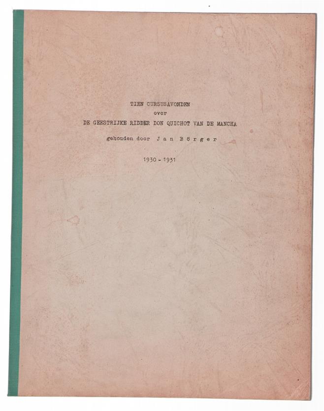 de geestrijke ridder Don Quichot van de Mancha 1930-1931