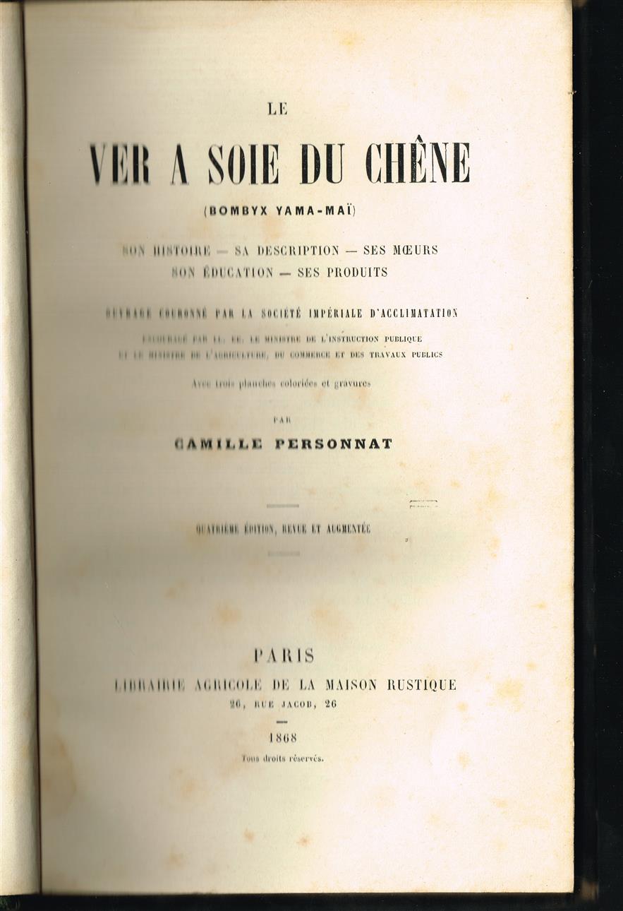 Le ver à soie du chêne (Bombyx Yama-maï)
