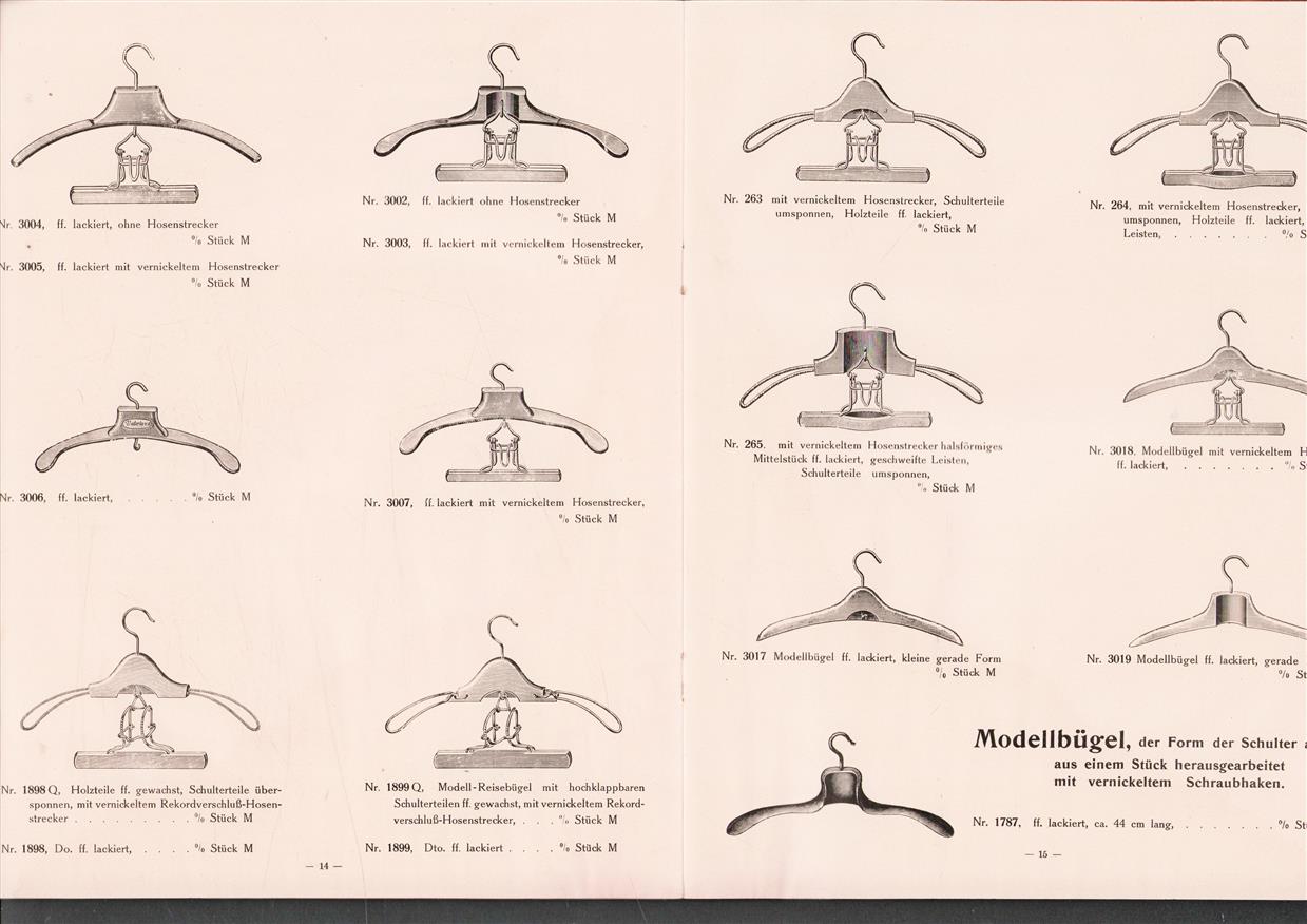 Katalog 39 (Harzer Holzwarenfabrik) Kleiderbügel – Patent Kleiderbügel – Hosenstrecker, Wascheklammern – Waschbretter – Hous und Küchengeräte = Kledinghangers - Octrooi kledinghangers - Broekspanners, Wasknijpers - Wasborden - Huishoudelijke en keuke