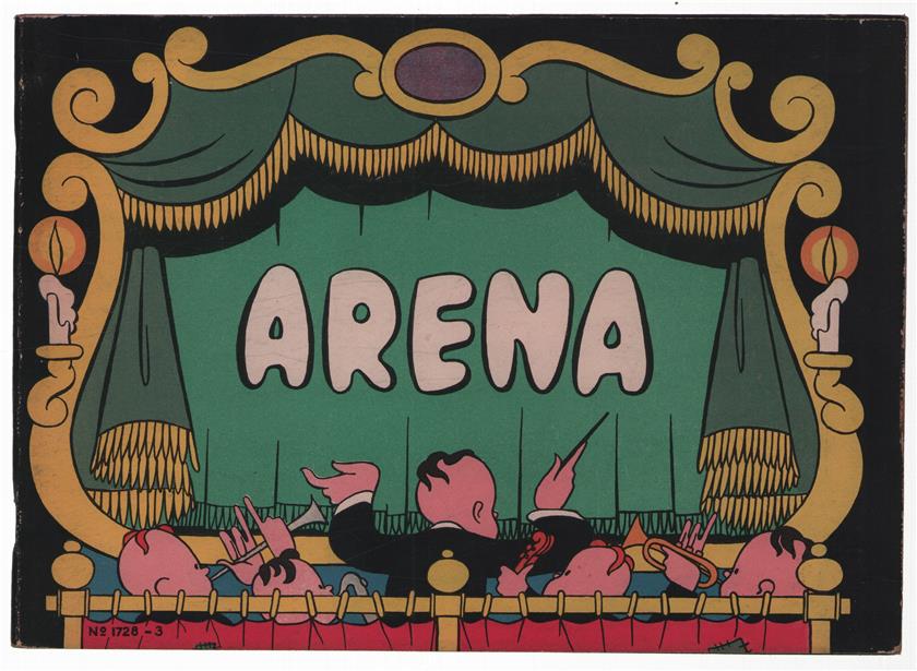 Kleurboek - ARENA ( circus tekeningen om in te kleuren met gekleurde afbeelding als voorbeeld