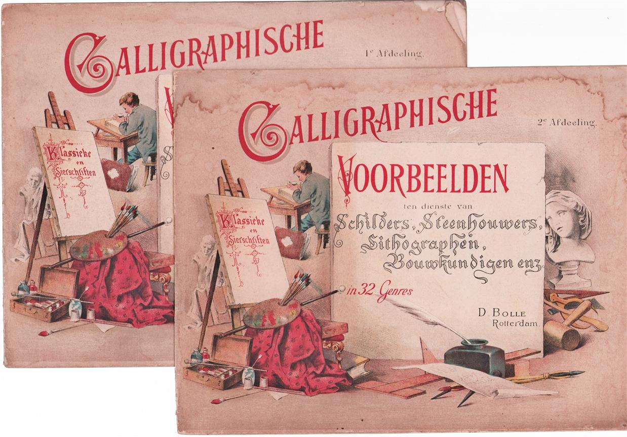 Calligraphische voorbeelden ten dienste van schilders, steenhouwers, lithographen, bouwkundigen enz., in 32 genres