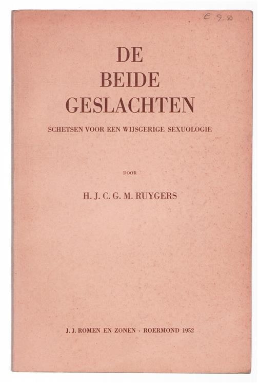 De beide geslachten, schetsen voor een wijsgerige sexuologie