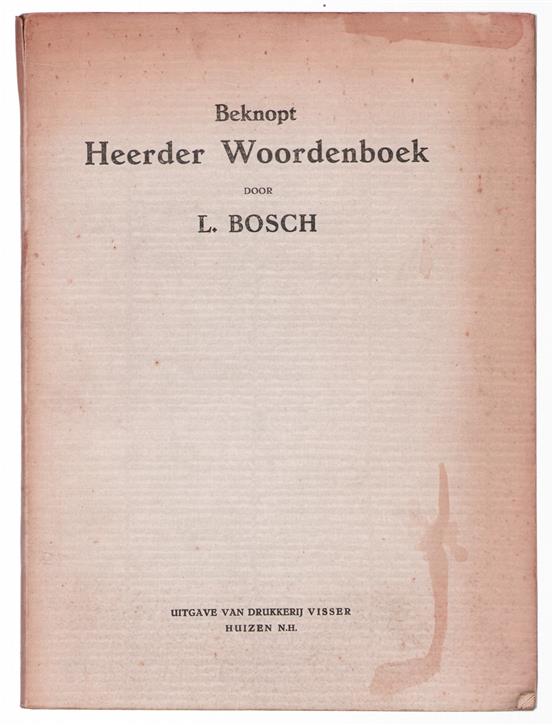 Beknopt Heerder woordenboek