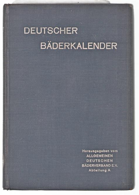 Deutscher Baderkalender. 1927 - abteilung A