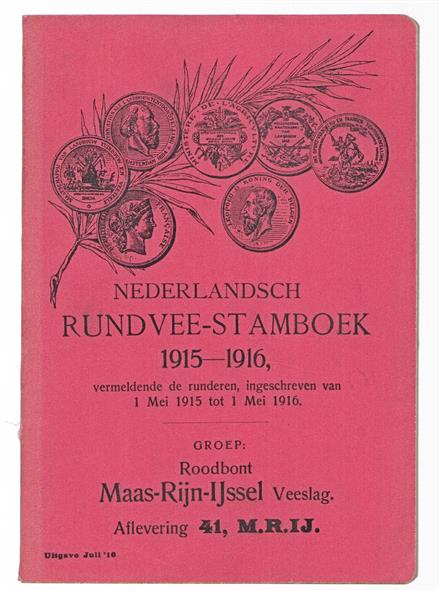 Aflevering 41 MRY Nederlandsch rundvee-stamboek / M.R.IJ, Roodbont Maas-Rijn-IJssel Veeslag.