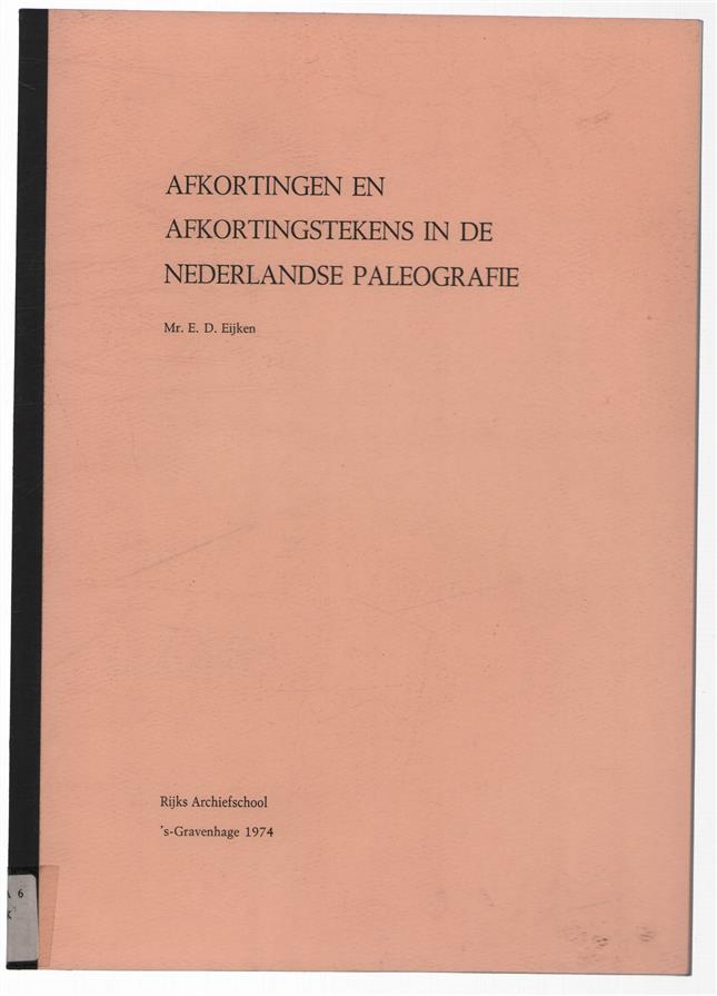 Afkortingen en afkortingstekens in de Nederlandse paleografie