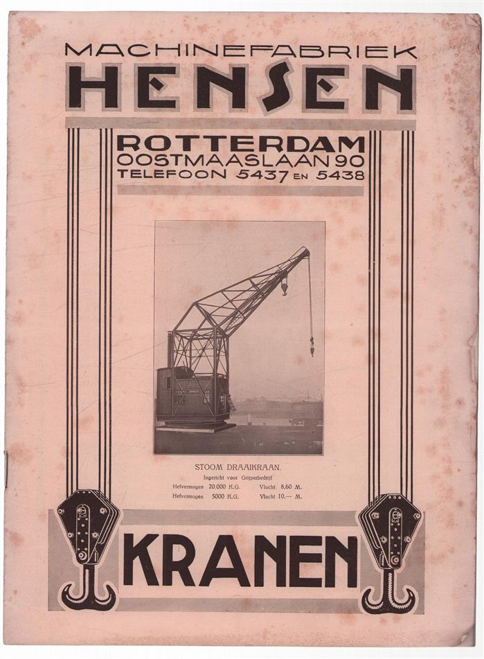 N.V. Machinefabriek Hensen. KRANEN