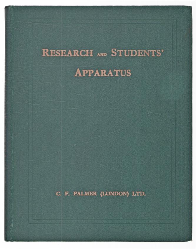 Research and students' apparatus : for physiology, pharmacology, psychology, bacteriology, phonetics, botany, etc. ...