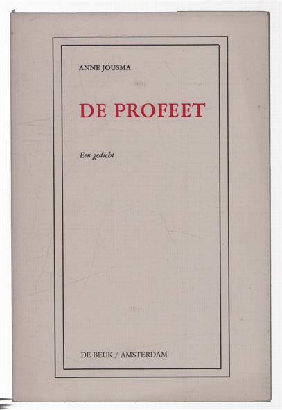 De profeet : een gedicht