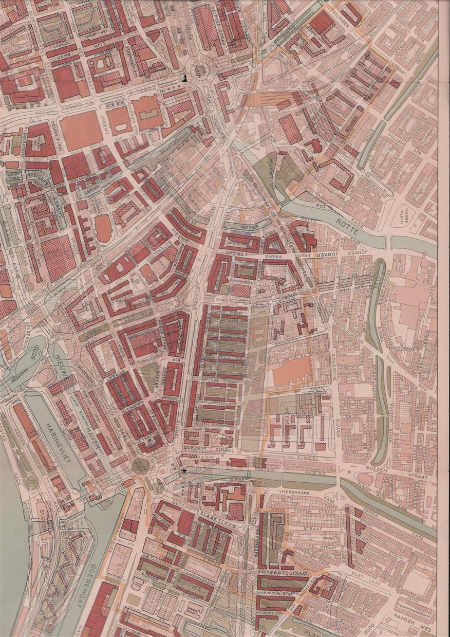 Plattegrond van oud en nieuw Rotterdam : zoals het was in 1940, zoals het thans is.