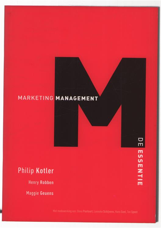 Marketingmanagement : de essentie