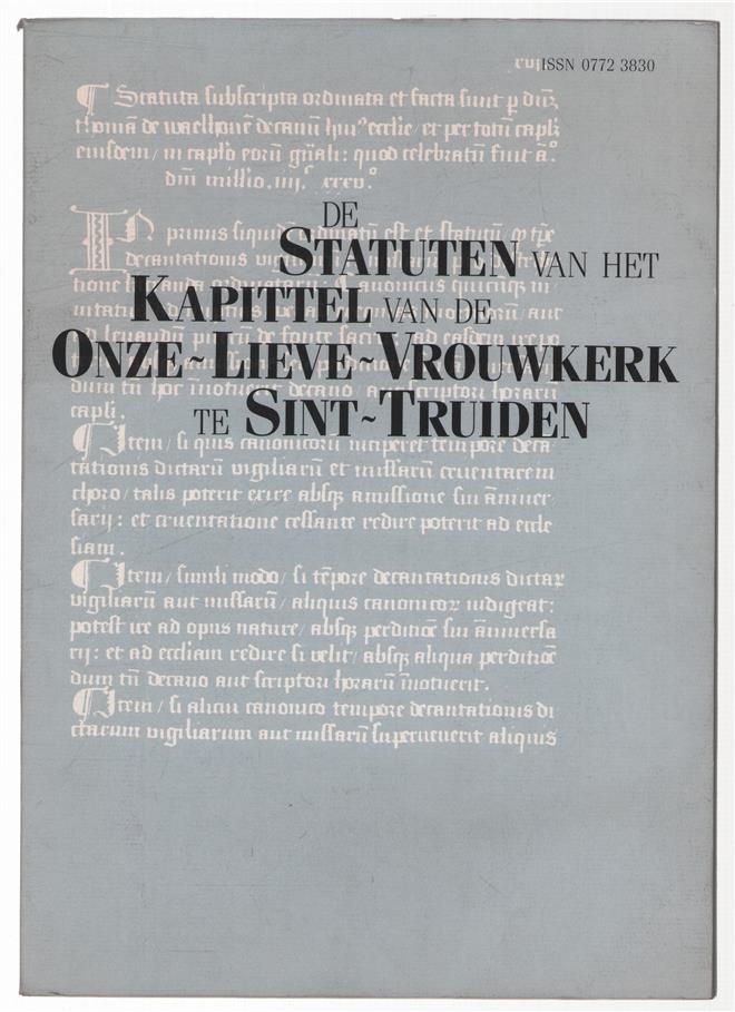 De statuten van het kapittel van de Onze-Lieve-Vrouwkerk te Sint-Truiden