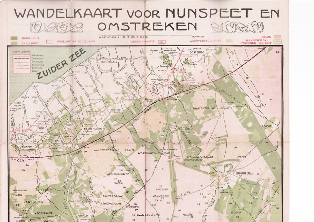 Wandelkaart voor Nunspeet en omstreken