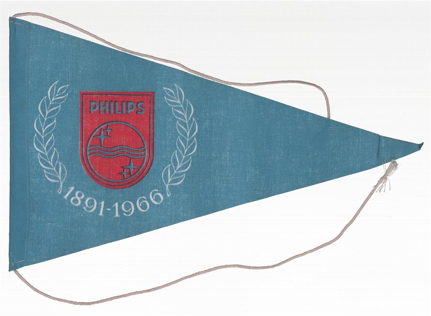 Linnen reclame vaantje: Philips 1891 - 1966