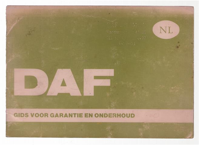 daf gids voor garantie en onderhoud