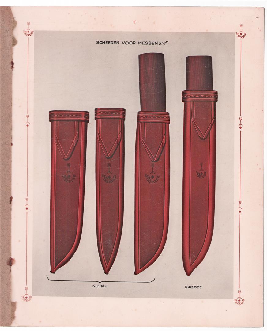 Friedr. Herder Abr. Sohn, Solingen. Catalogus van de uitgegeven messen enz.