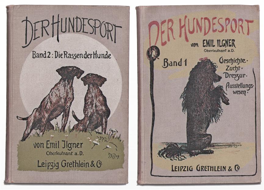 Der Hundesport ...Band 1 Geschichte, Zucht, Dressur, Ausstellungswesen usw. + 2 Die Rassen der Hunde