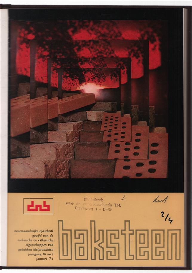 Baksteen1974  : tijdschrift gewijd aan de eigenschappen en toepassing van klei-produkten.