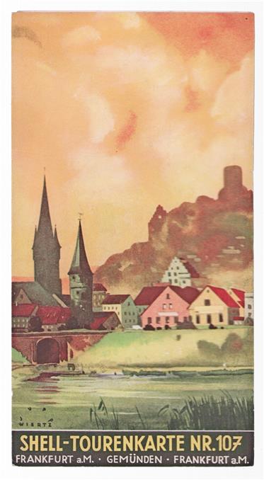 Shell-Tourenkarte. 107, Frankfurt a. M. - Gemünden - Frankfurt a. M.