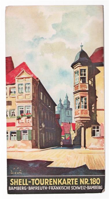 Shell-Tourenkarte 180 Bamberg- Bayreuth- Fr�nkische Schweiz- Bamberg.