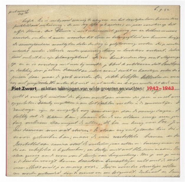 Piet Zwart : achttien tekeningen van wilde groenten en vruchten, 1942-1943