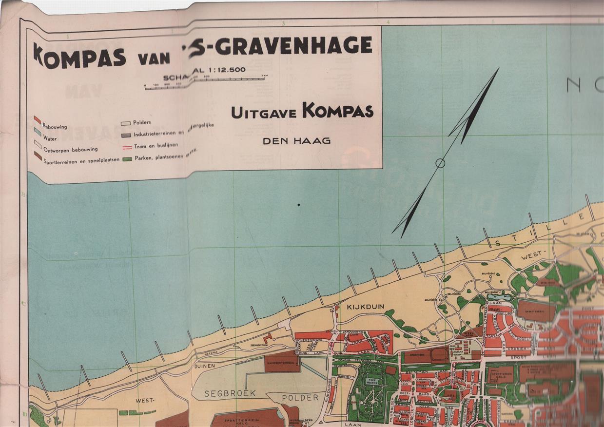 (stads plattegrond ) - Kompas van 's-Gravenhage.