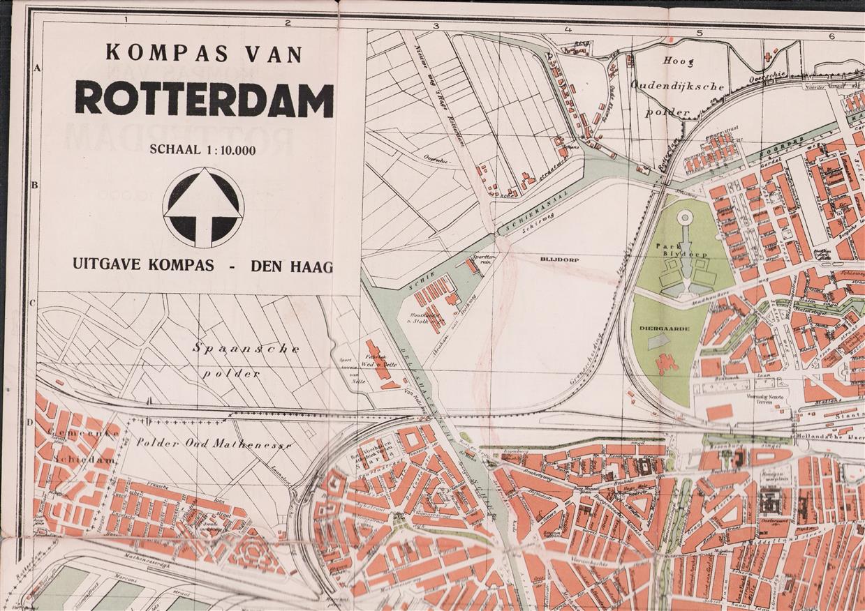Kompas van Rotterdam. Schaal 1 : 10,000.
