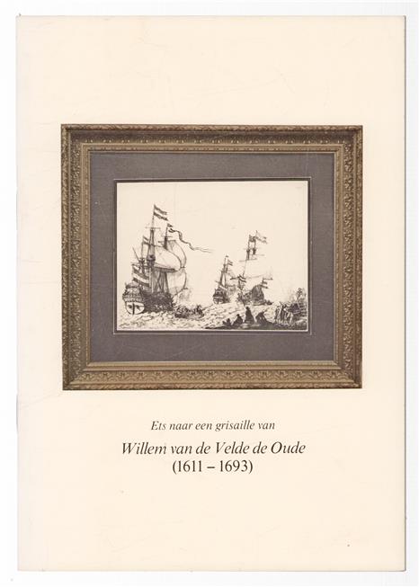 Ets naar een grisaille van Willem van de Velde de Oude, (1611-1693).