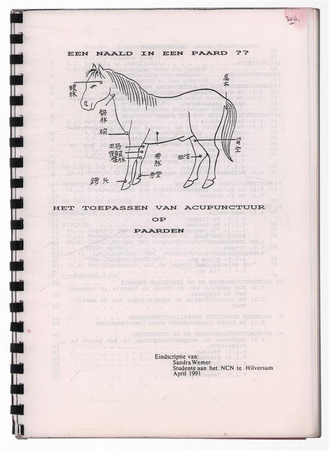 Een naald in een paard. Het toepassen van acupunctuur op paarden