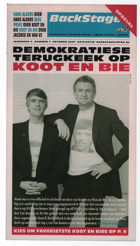 Backstage : De democratiese terugkeek op Koot en Bie