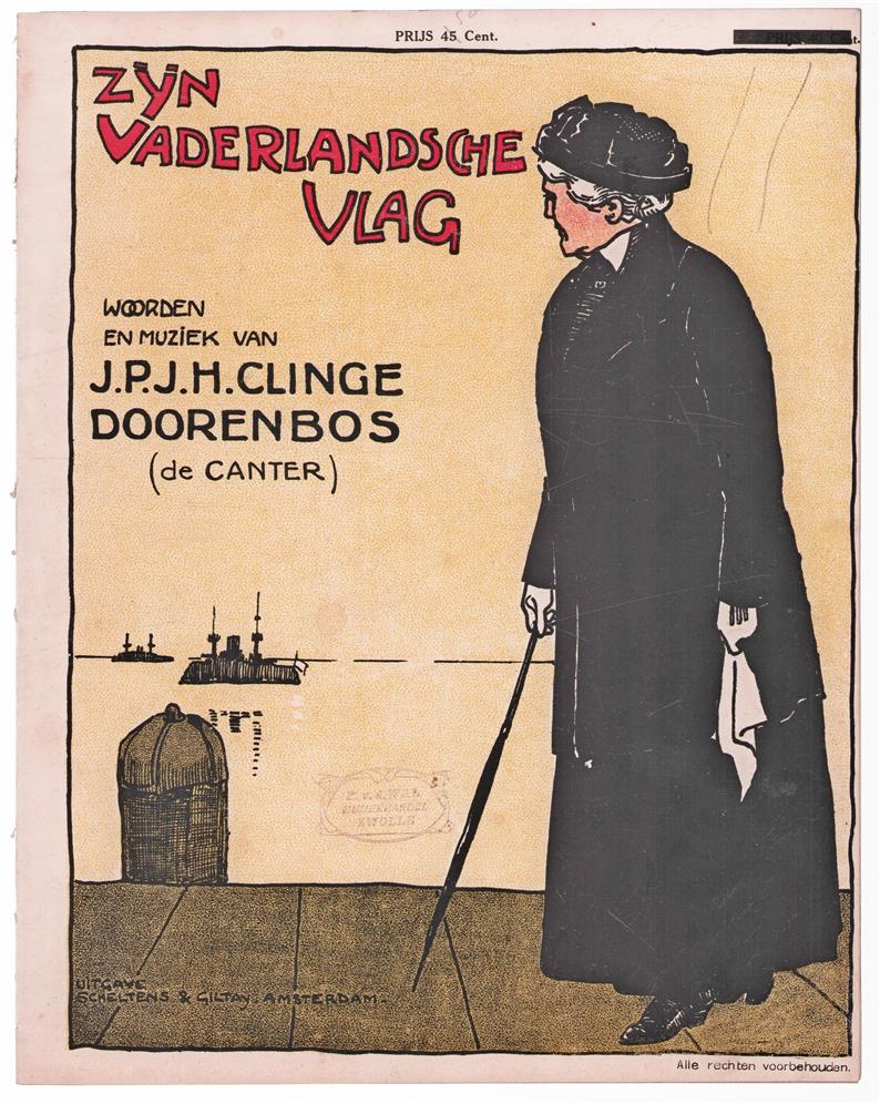 Zijn Vaderlandsche Vlag (bladmuziek) Kleur