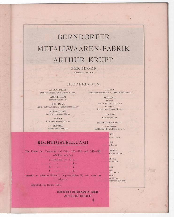 Berndorfer Metallwaren Fabrik Arthur Krupp