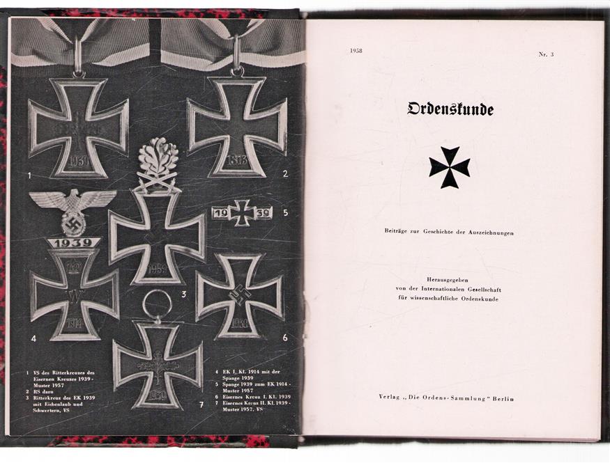 Ordenskunde. Beitrage zur Geschichte der Auszeichnungen.