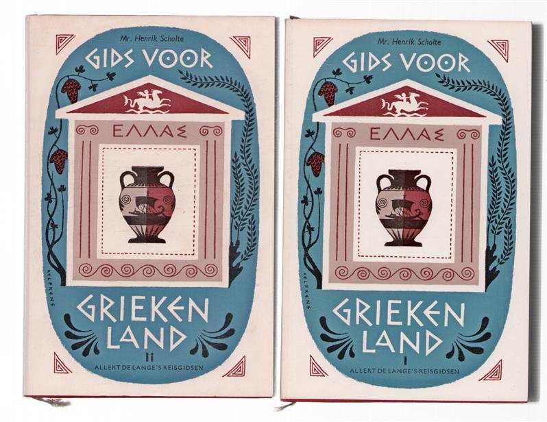 Gids voor Griekenland, ) set 2 delen 'toeristisch beschreven in auto-, boot- en treinroutes, met de bijbehorende mythologische en historische achtergronden