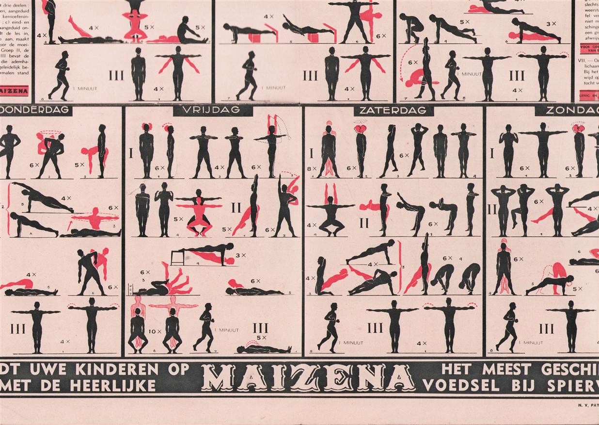 Affiche / Poster - Maizena / de Dag - Gezondheidsoefeningen van "de Dag"