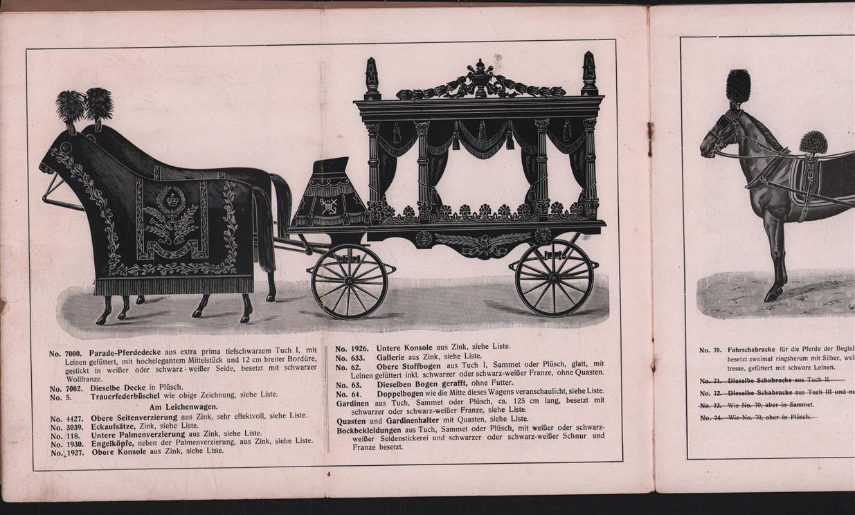 Abbildungen Samtlicher Artikel zum Trauerfuhrwesen
