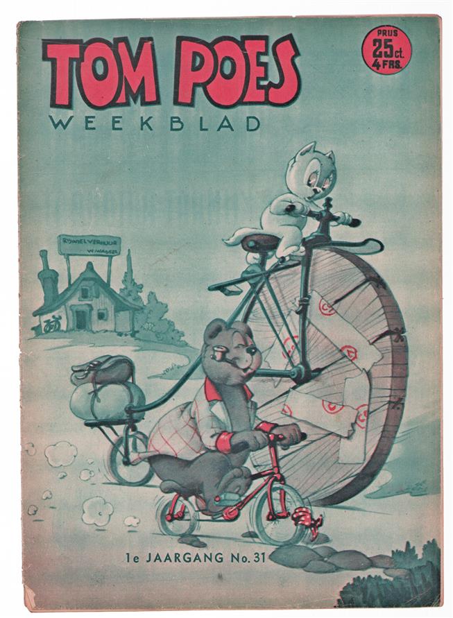 Tom Poes Weekblad ( originele oude uitgave ) nr 31